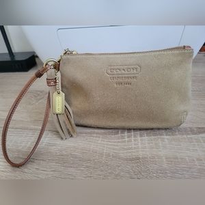 Coach Suede Wristlet